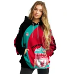 Custom Liverpool Minimalist Design Red Black Hoodie Best Selling