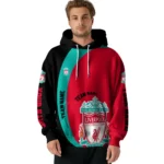 Custom Liverpool Minimalist Design Red Black Hoodie Best Selling