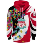 Custom Liverpool Puzzle Pieces Red Hoodie Best Selling