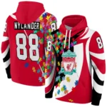 Custom Liverpool Puzzle Pieces Red Hoodie Best Selling
