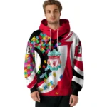 Custom Liverpool Puzzle Pieces Red Hoodie Best Selling