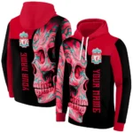 Custom Liverpool Skull Motif Red Black Hoodie Best Selling
