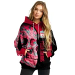 Custom Liverpool Skull Motif Red Black Hoodie Best Selling