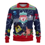 Custom Liverpool Spongebob Designs Blue Sweater Best Selling