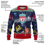 Custom Liverpool Spongebob Designs Blue Sweater Best Selling
