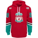 Custom Liverpool Striped Sleeves Red Hoodie Best Selling