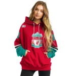 Custom Liverpool Striped Sleeves Red Hoodie Best Selling