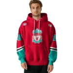 Custom Liverpool Striped Sleeves Red Hoodie Best Selling