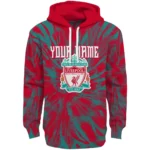 Custom Liverpool Tie Dye Pattern Red Hoodie Best Selling