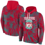 Custom Liverpool Tie Dye Pattern Red Hoodie Best Selling
