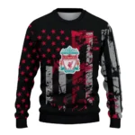 Custom Liverpool Vintage Usa Flag Black Sweater Best Selling