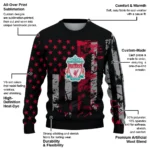 Custom Liverpool Vintage Usa Flag Black Sweater Best Selling