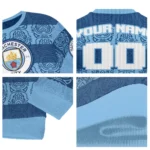 Custom Manchester City Bulldog Motif Sweater Best Selling