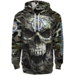 Custom Manchester City Camo Skull Hoodie Best Selling