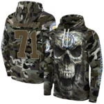Custom Manchester City Camo Skull Hoodie Best Selling