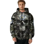 Custom Manchester City Camo Skull Hoodie Best Selling