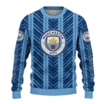 Custom Manchester City Chevron Rows Sky Blue Sweater Best Selling