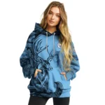 Custom Manchester City Deer Silhouette Sky Blue Hoodie Best Selling