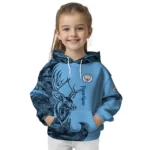 Custom Manchester City Deer Silhouette Sky Blue Hoodie Best Selling