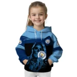 Custom Manchester City Grim Reaper Sky Blue Black Hoodie Best Selling