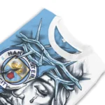 Custom Manchester City Jesus Tears Sky Blue White Sweater Best Selling