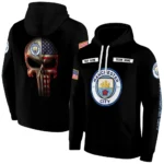 Custom Manchester City Punisher Skull Black Hoodie Best Selling