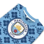 Custom Manchester City Snowflake Matrix Sky Blue Sweater Best Selling