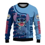 Custom Manchester City Stitch Art Prints Sky Blue Sweater Best Selling