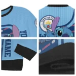 Custom Manchester City Stitch Art Prints Sky Blue Sweater Best Selling