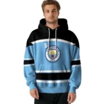 Custom Manchester City Striped Pattern Sky Blue Hoodie Best Selling