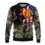 Custom Manchester United American Flag Claw Sweater Best Selling