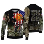 Custom Manchester United American Flag Claw Sweater Best Selling