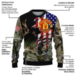 Custom Manchester United American Flag Claw Sweater Best Selling