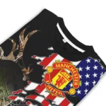 Custom Manchester United American Flag Claw Sweater Best Selling
