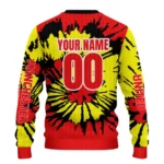 Custom Manchester United Burst Swirl Red Sweater Best Selling