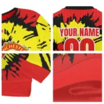 Custom Manchester United Burst Swirl Red Sweater Best Selling