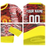 Custom Manchester United Camouflage Stripe Red White Sweater Best Selling