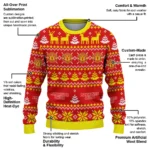 Custom Manchester United Christmas Designs Red Sweater Best Selling