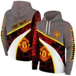 Custom Manchester United Hexagonal Mesh Red Black Gray Hoodie Best Selling