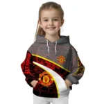 Custom Manchester United Hexagonal Mesh Red Black Gray Hoodie Best Selling