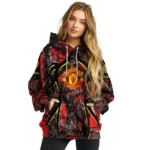 Custom Manchester United Hunting Theme Red Black Hoodie Best Selling
