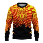Custom Manchester United Pixel Flow Red Black Sweater Best Selling