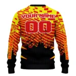 Custom Manchester United Pixel Flow Red Black Sweater Best Selling