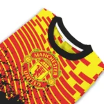 Custom Manchester United Pixel Flow Red Black Sweater Best Selling