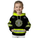 Custom Manchester United Safety Motif Black Neon Green Hoodie Best Selling