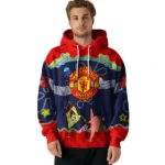Custom Manchester United Spongebob Patrick Star Red Navy Hoodie Best Selling