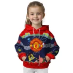 Custom Manchester United Spongebob Patrick Star Red Navy Hoodie Best Selling
