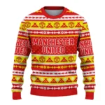 Custom Manchester United Tent Stripes Red White Sweater Best Selling