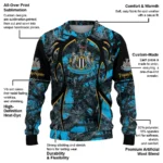 Custom Newcastle United Antlers Pattern Blue Black Sweater Best Selling