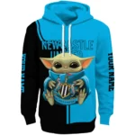 Custom Newcastle United Baby Yoda Blue Black Hoodie Best Selling